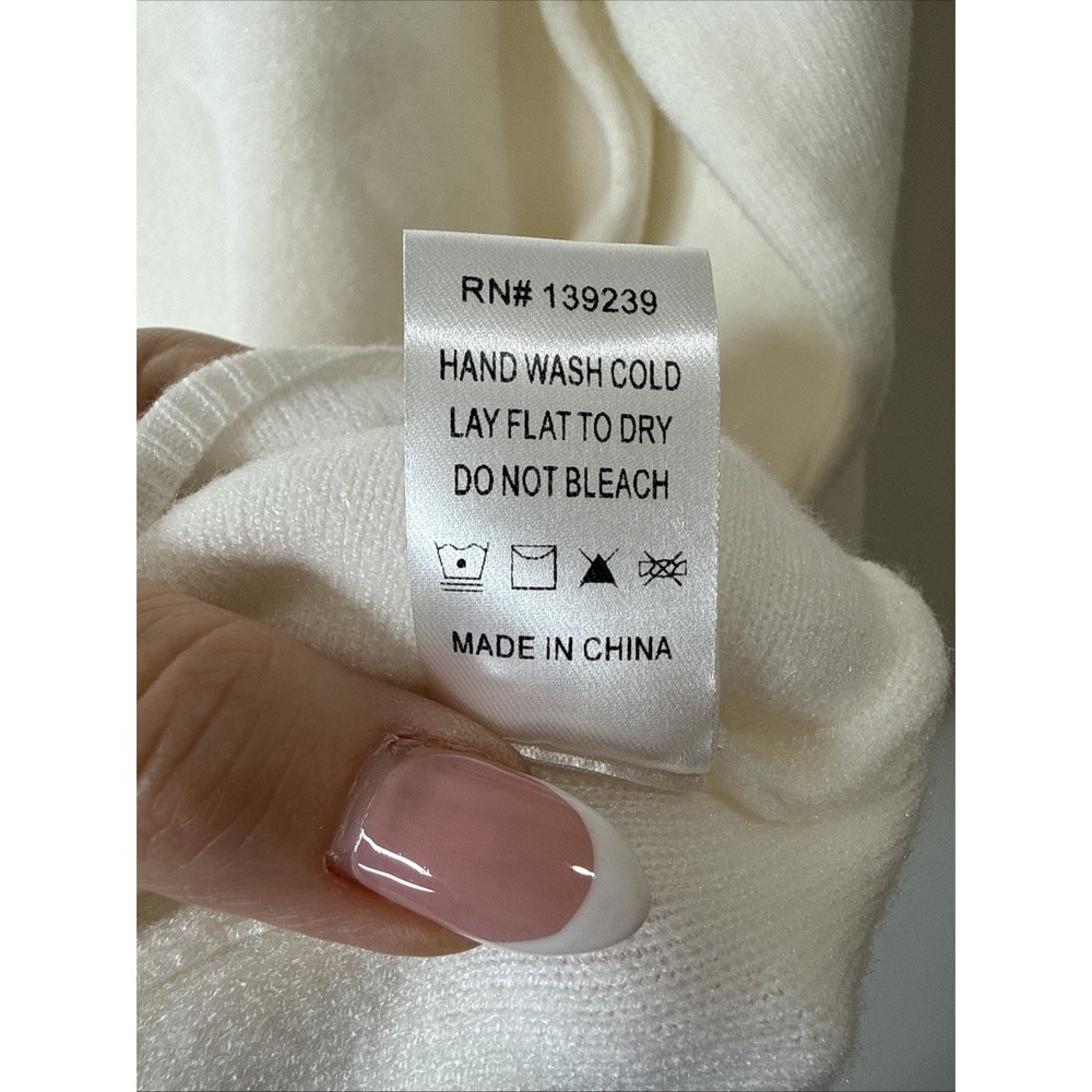 NEW Pomander Place Tuckernuck‎ Mini Sweater Dress M White Vivianne Turtleneck - Picture 8 of 8